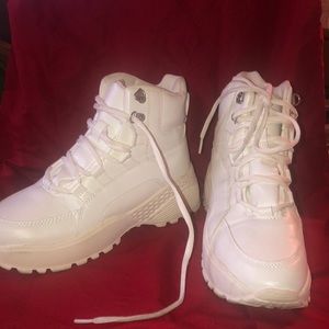 High-top semi platform sneakers